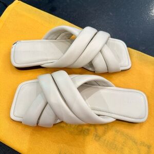 Anine Bing White Leather Sandal